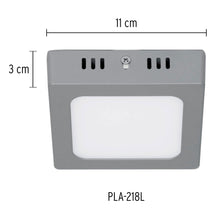 Cargar imagen en el visor de la galería, Plafón cuadrado, moderno, 6 W, 6500 K, LED, gris
