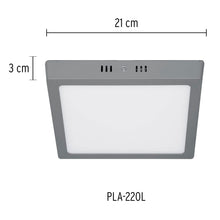 Cargar imagen en el visor de la galería, Plafón cuadrado, moderno, 18 W, 6500 K, LED, gris
