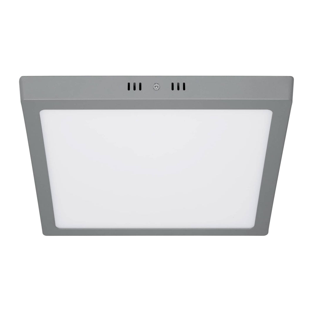 Plafón cuadrado, moderno, 24 W, 6500 K, LED, gris