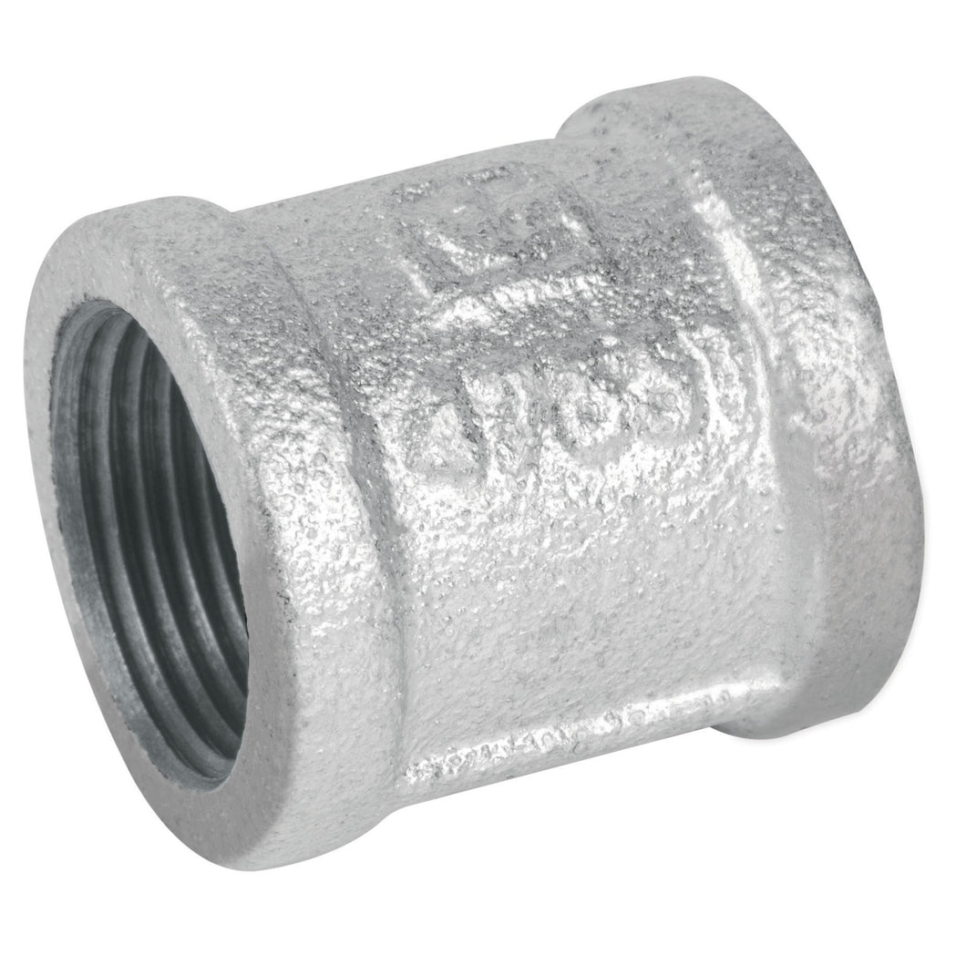 Cople reforzado, acero galvanizado, 3/4'