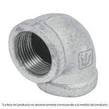 Codo 90°, acero galvanizado, 1/2'