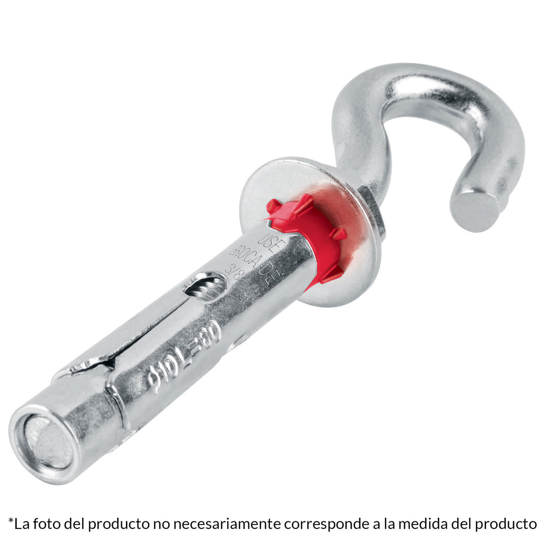 Taquete expansivo con armella abierta, 12X70mm, bolsa 2 pzas