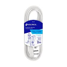 Extensión eléctrica doméstica, 2 m, blanca, Volteck
