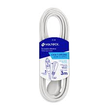 Extensión eléctrica doméstica, 3 m, blanca, Volteck
