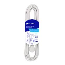 Extensión eléctrica doméstica, 10 m, blanca, Volteck