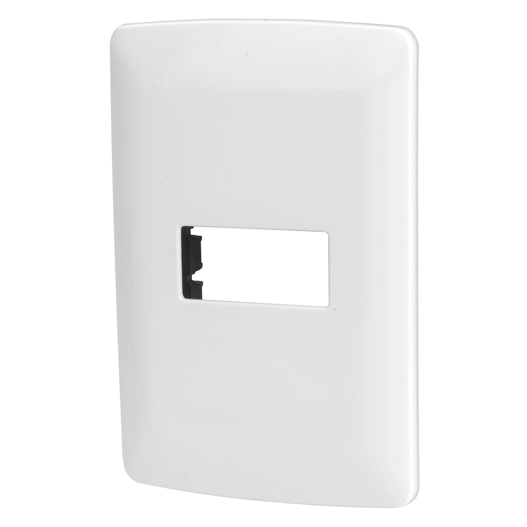 Placa 1 módulo de ABS, línea Italiana, color blanco