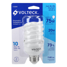 Cargar imagen en el visor de la galería, Lámpara 20 W, espiral mini, luz día, T2, en blister, Volteck
