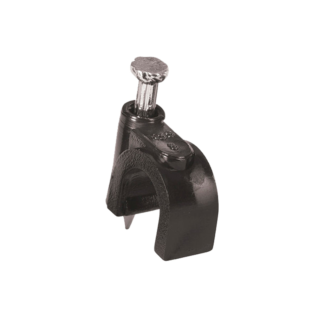Grapa para cable redondo, 8 mm, negra, bolsa 20 piezas