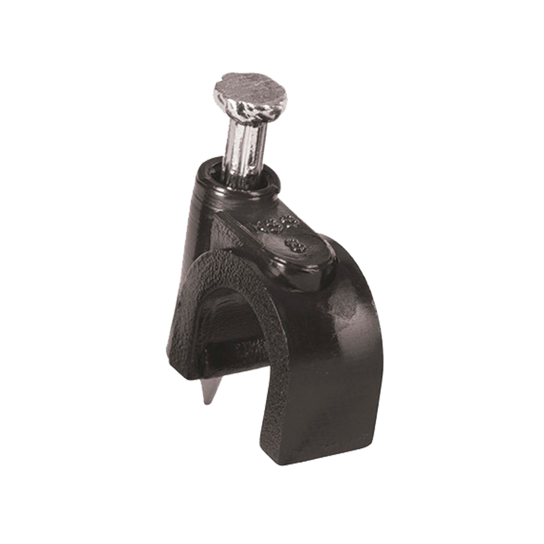 Grapa para cable redondo, 10 mm, negra, bolsa 20 piezas