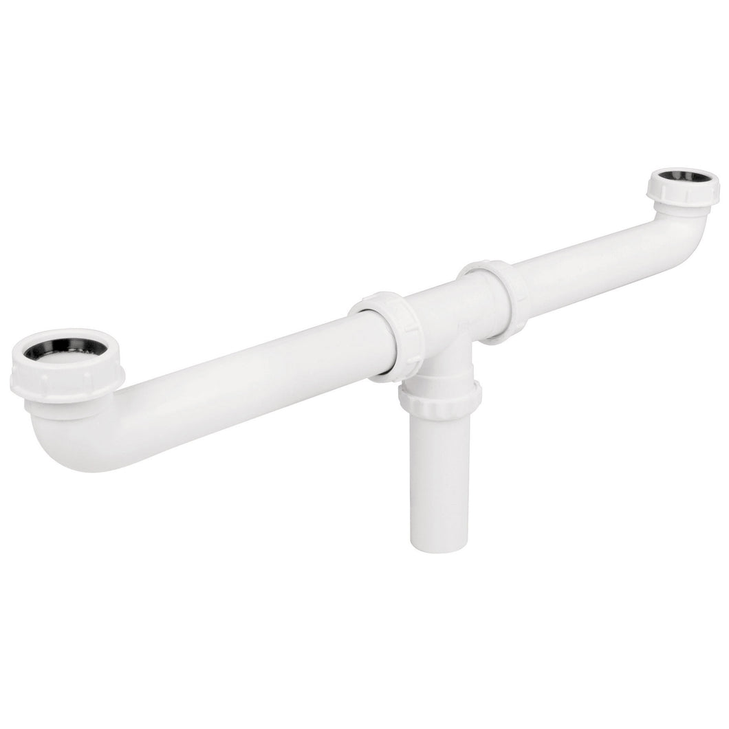 Céspol doble para fregadero, polipropileno, 1-1/2'