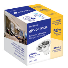 Cargar imagen en el visor de la galería, Foco de halógeno tipo MR 16, 50 w, base GU10, Volteck
