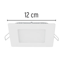 Cargar imagen en el visor de la galería, Luminario led slim de empotrar cuadrado, 6500K, 6W
