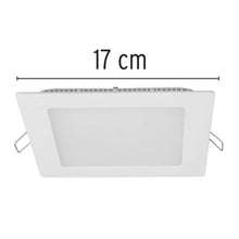 Cargar imagen en el visor de la galería, Luminario led slim de empotrar cuadrado, 6500K, 12W
