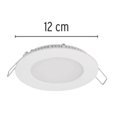 Cargar imagen en el visor de la galería, Luminario led slim de empotrar redondo, 6500K, 6W
