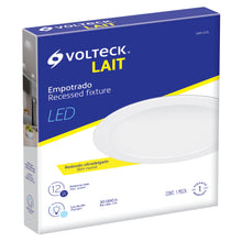 Cargar imagen en el visor de la galería, Luminario led slim de empotrar redondo, 6500K, 12W

