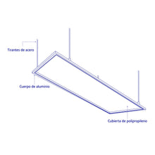 Cargar imagen en el visor de la galería, Panel colgante, 30 x 120 cm, 45 W, 6500 K, LED

