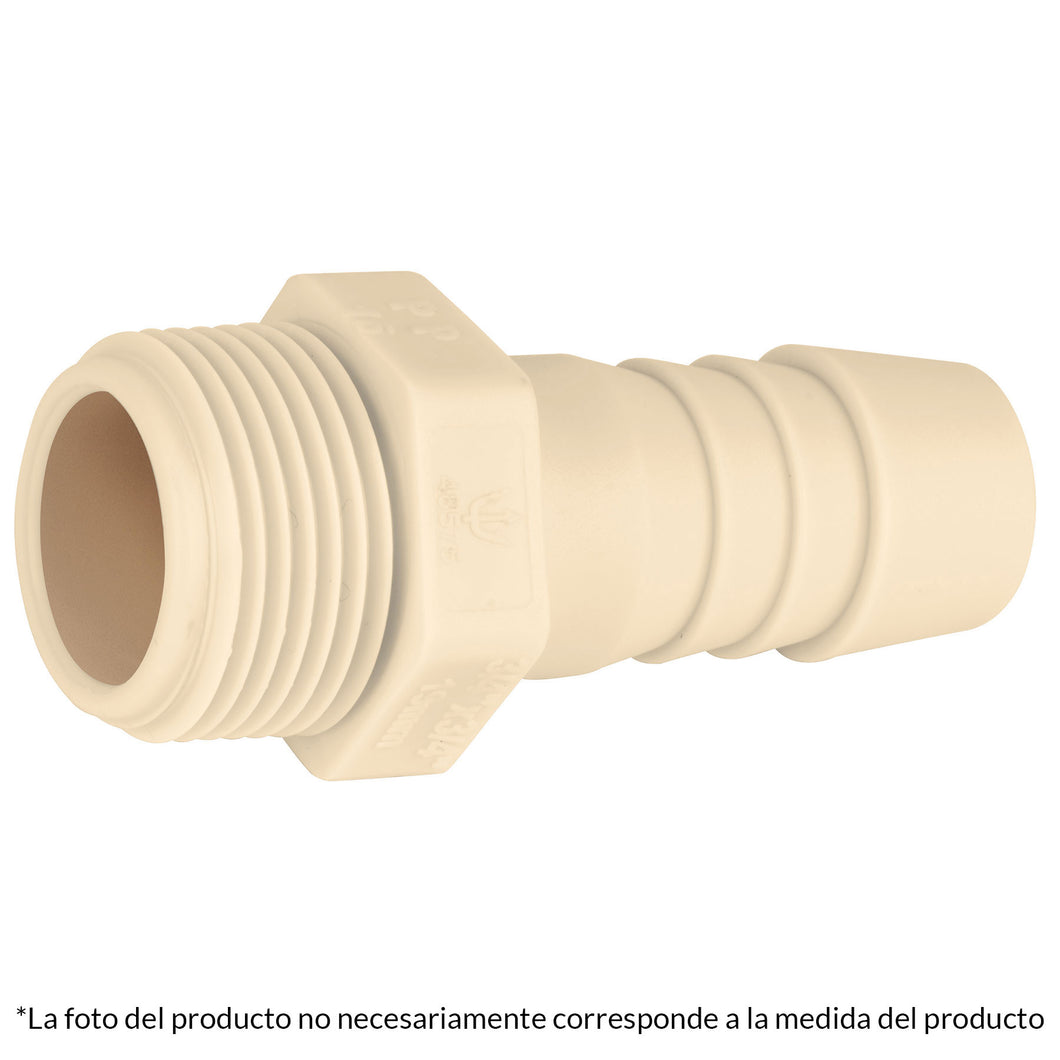 Adaptador inserción rosca exterior, 1/2' x 3/8'