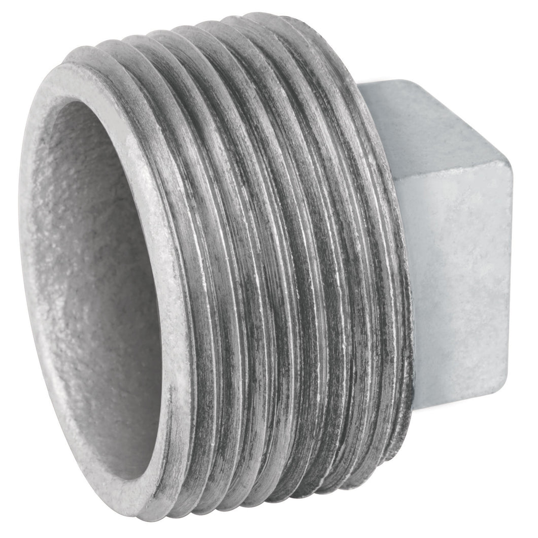 Tapón macho, acero galvanizado, 1-1/4'