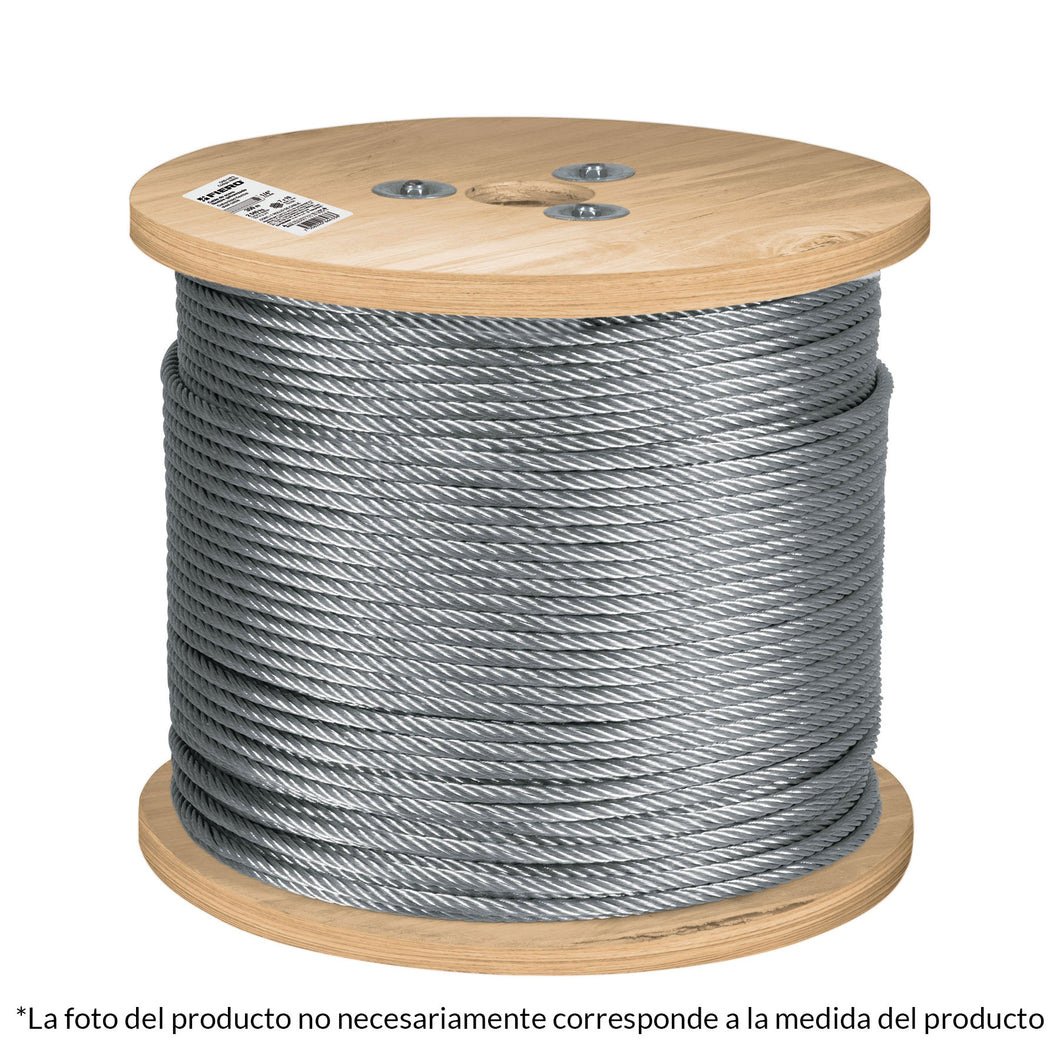 Cable flexible de acero 7/16', 7X19, 75 m