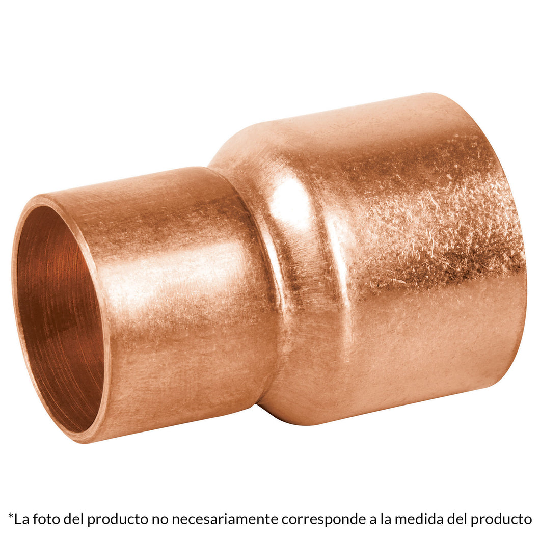 Cople reducción campana cobre 1-1/2x3/4'