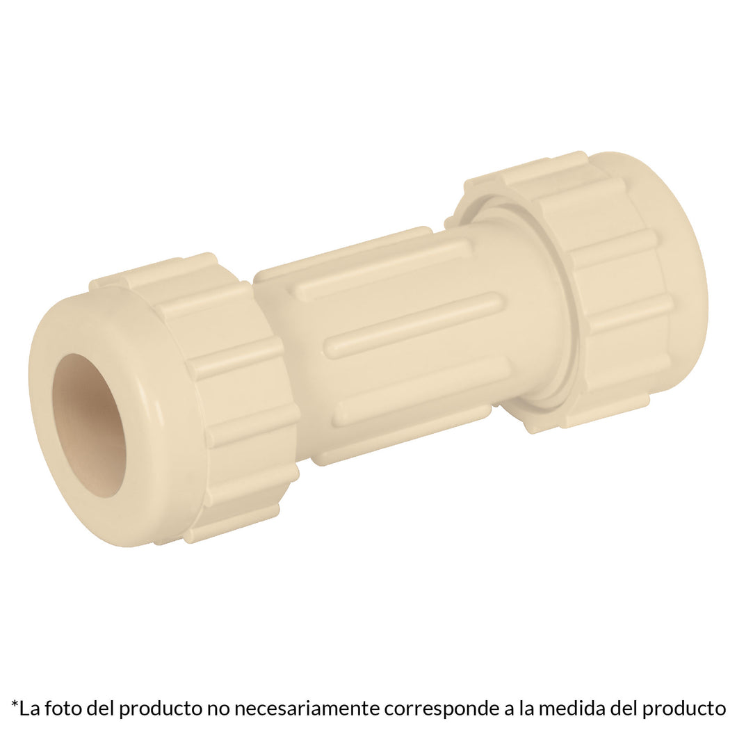 Cople de compresión CPVC 1'