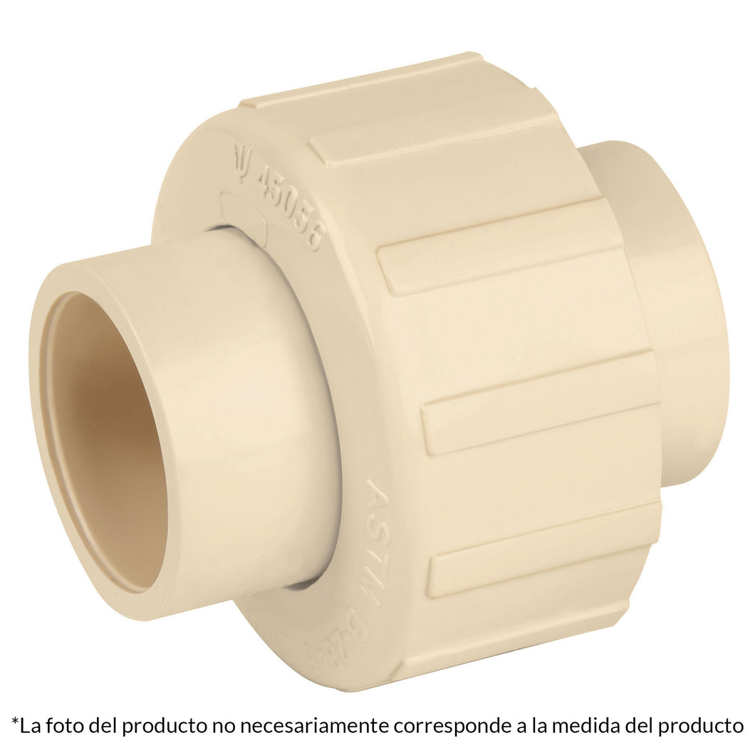 Tuerca unión lisa de CPVC 1-1/4'
