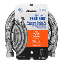 Cargar imagen en el visor de la galería, Manguera trenzada de acero 1/2x1/2&#39;X150 cm usos generales
