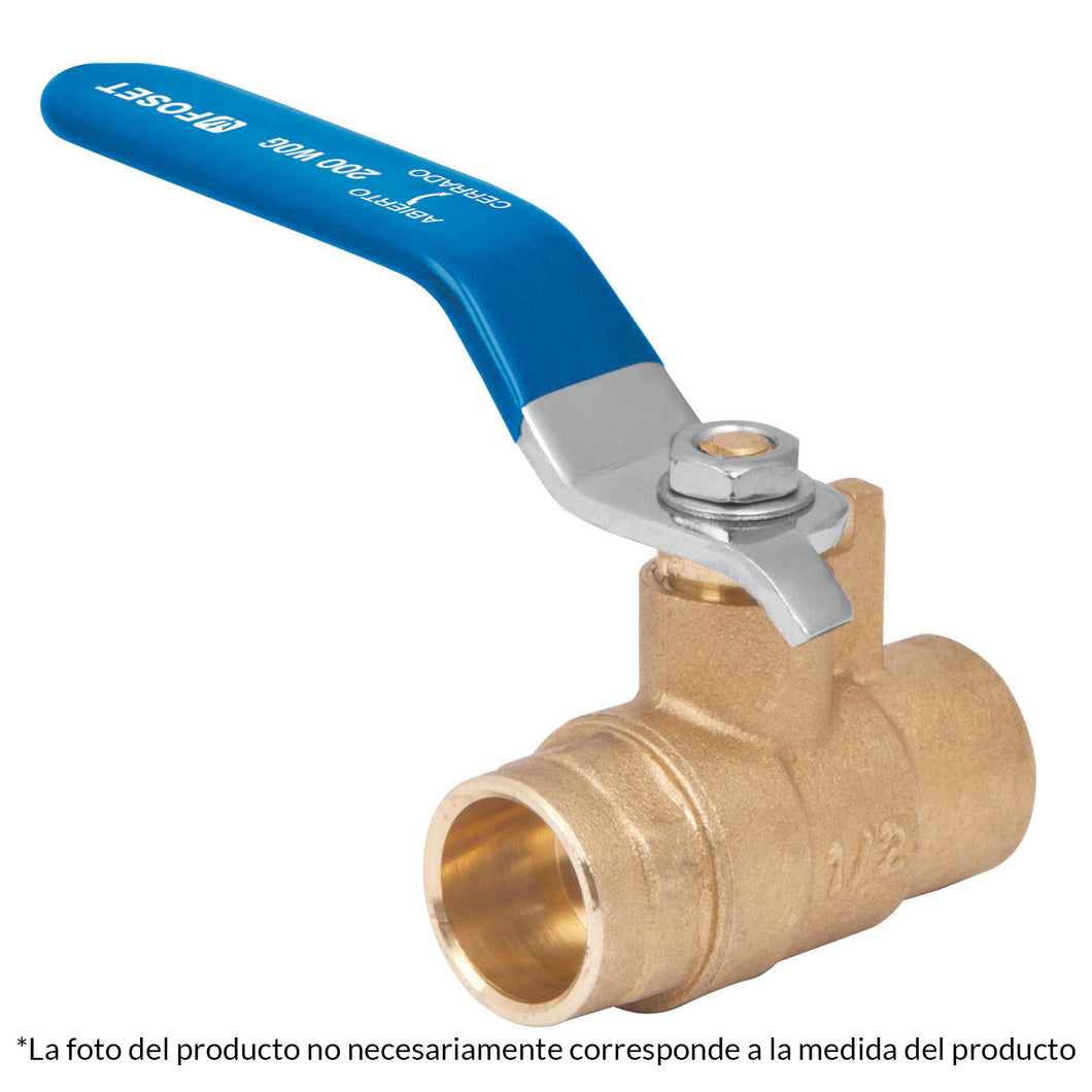 Válvula de esfera, de latón, soldable 3/4'