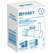 Cargar imagen en el visor de la galería, Llave angular, 1/4 vuelta, tipo barrilito, maneral palanca
