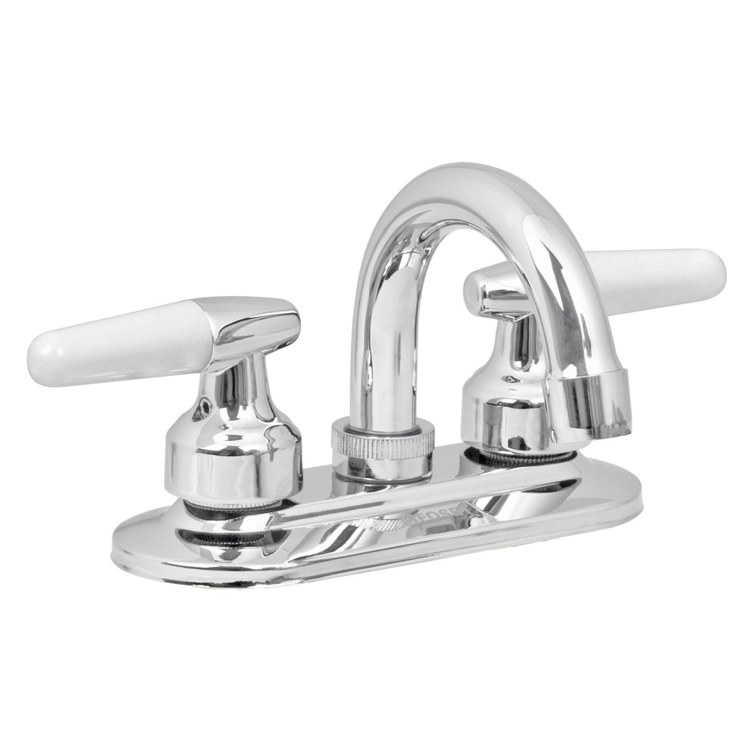 Mezcladora para lavabo, manerales cono, cuello curvo, Basic