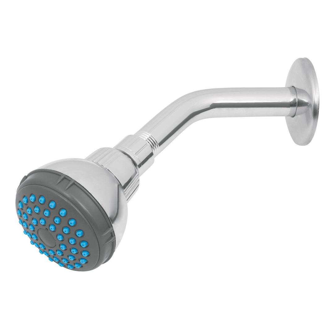 Regadera redonda, cabeza ABS, 2-1/2', Basic