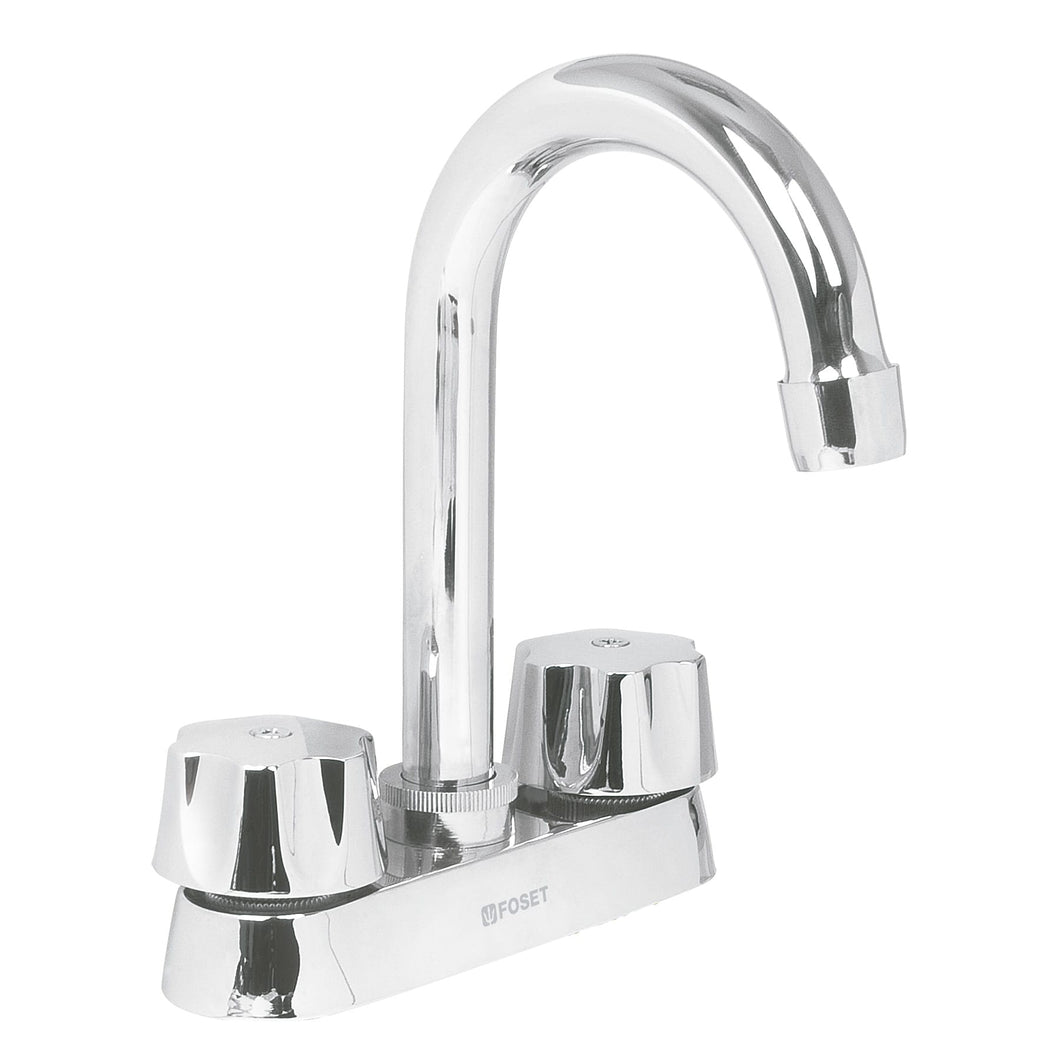 Mezcladora para lavabo, manerales hexagonal,cuello bar,Basic