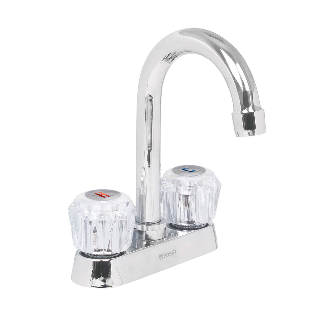 Mezcladora para lavabo, manerales acrilico, cuello bar,Basic