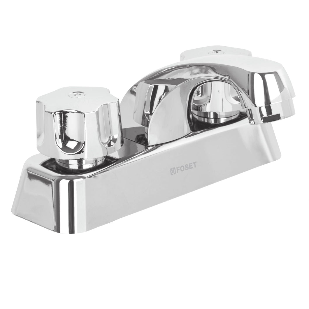 Mezcladora plástica lavabo, cuello corto, manerales estándar