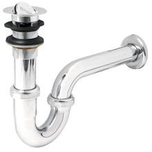 Cargar imagen en el visor de la galería, Céspol p/lavabo latón c/contra tipo moneda, cromo, 1-1/4&#39;
