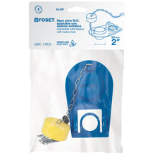 Cargar imagen en el visor de la galería, Sapo para WC, silicona azul ajustable, cadena inoxidable, 2&#39;
