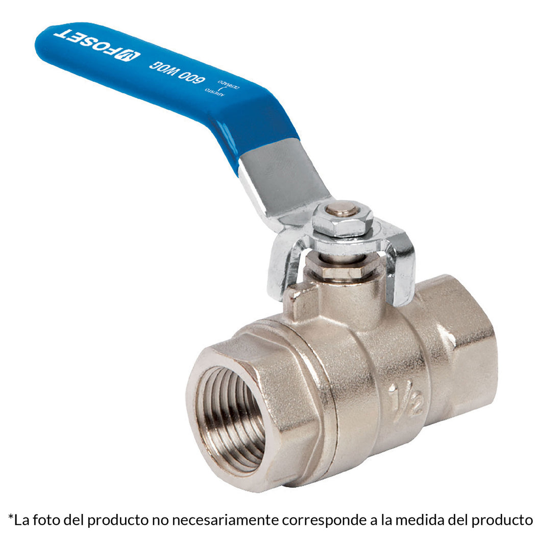 Válvula de esfera, de latón, roscable, 2', alta presión