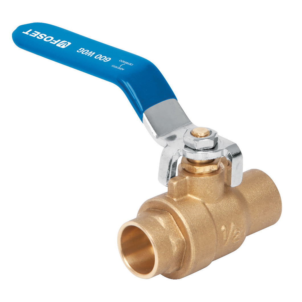 Válvula de esfera, de latón, soldable, 1/2', alta presión
