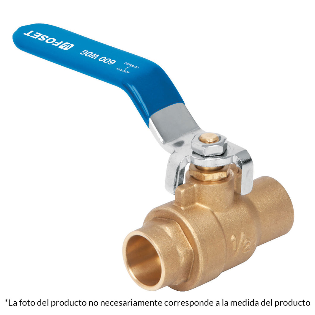 Válvula de esfera, de latón, soldable, 1', alta presión