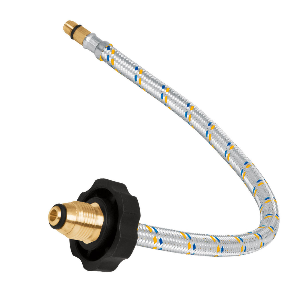 Manguera de hule, pigtail, 55 cm, aluminio, usos generales