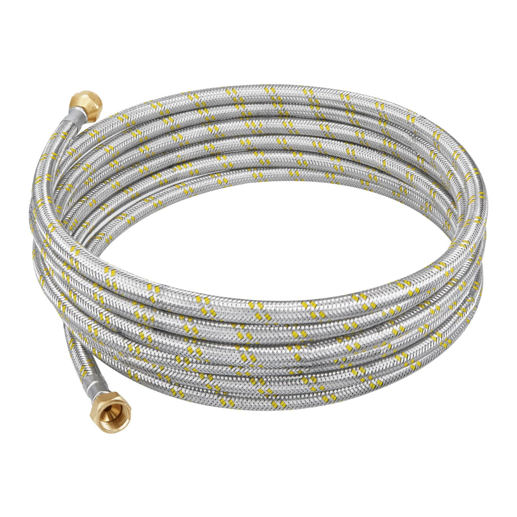 Manguera de hule, 500cm, revestida de acero inoxidable