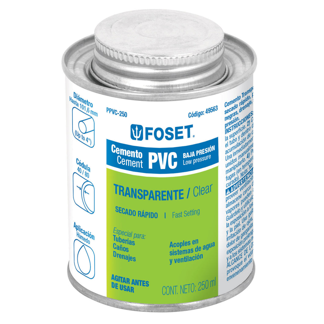 Cemento para PVC, bote 250 ml