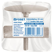 Cargar imagen en el visor de la galería, Cubretaladro de acero inoxidable, satinado, 44 mm

