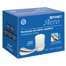 Cargar imagen en el visor de la galería, Portavaso cepillero, con vaso, línea Aero
