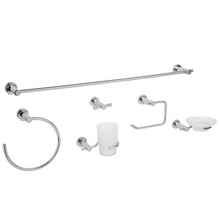 Cargar imagen en el visor de la galería, Juego de accesorios para baño, 6 piezas, cromado, Element
