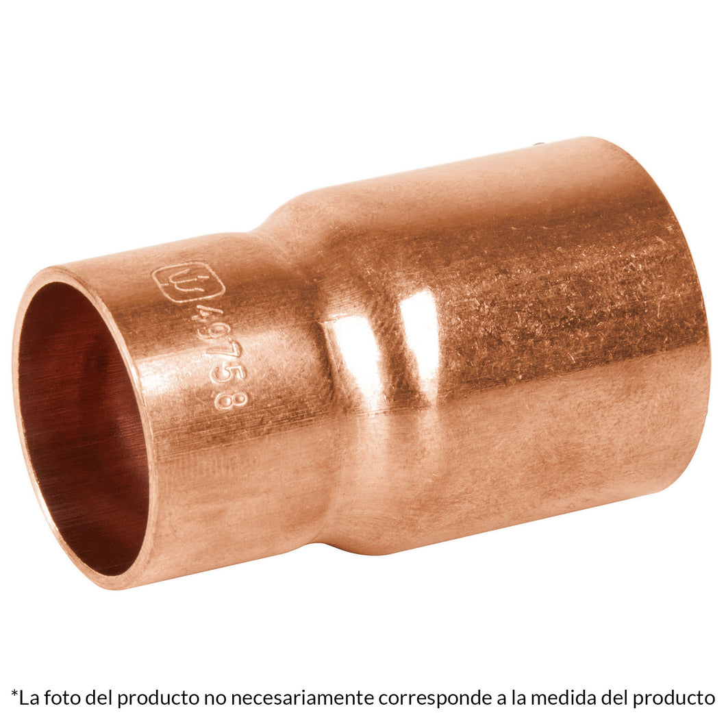 Cople reducción bushing cobre, 1'x 1/2'