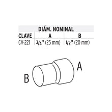 Cargar imagen en el visor de la galería, Reducción de PPR, 3/4&#39;x1/2&#39;, 25x20mm
