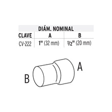 Cargar imagen en el visor de la galería, Reducción de PPR, 1&#39;x1/2&#39;, 32x20mm
