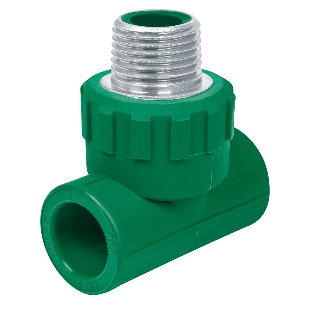 Tee de PPR, 1/2', 20mm, macho