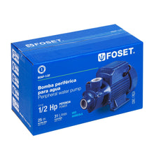 Cargar imagen en el visor de la galería, Bomba eléctrica periférica para agua 1/2 HP, Foset

